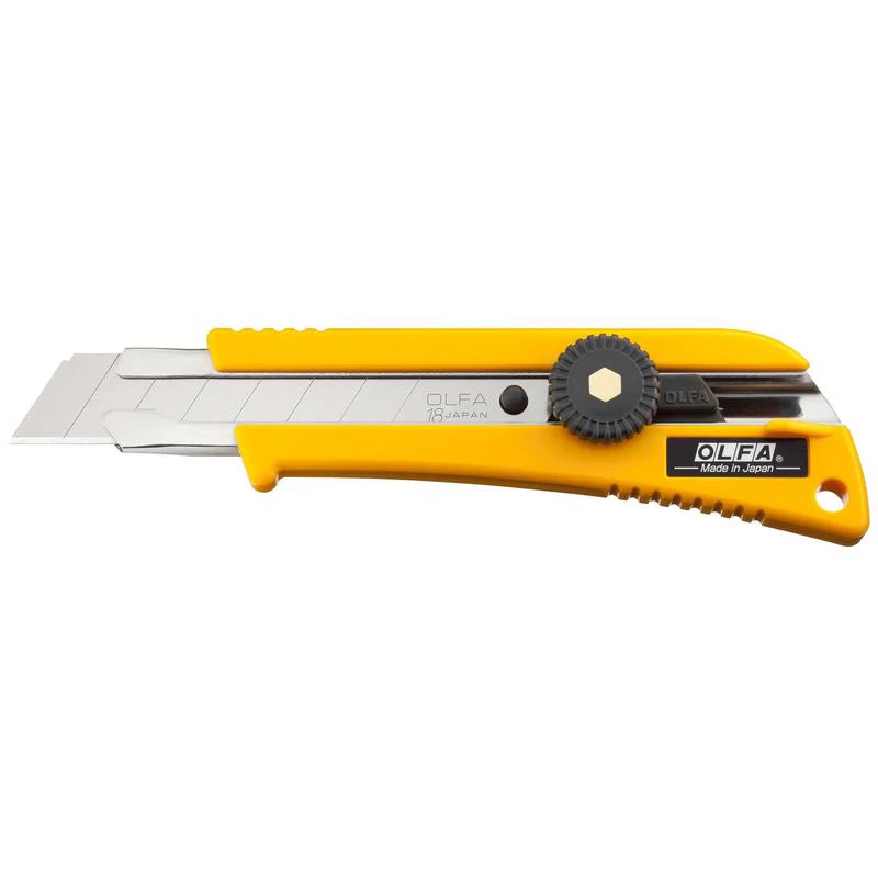 18mm Classic Heavy-Duty Utility Knife with Rubber Inset | L-2