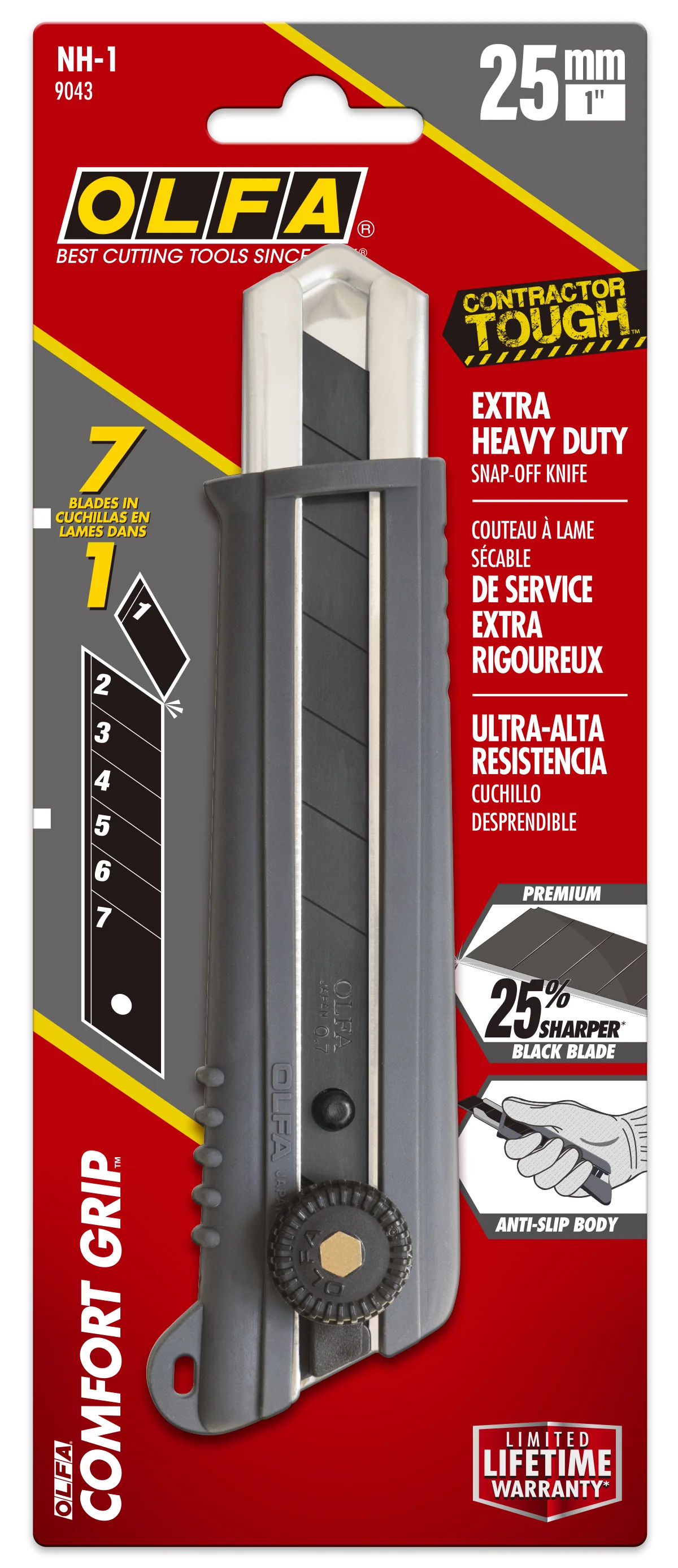25mm Rubber Grip Ratchet-Lock Utility Knife | NH-1 - Image 3