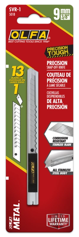9mm Stainless Steel Slide-Lock Knife | SVR-1 - Image 3