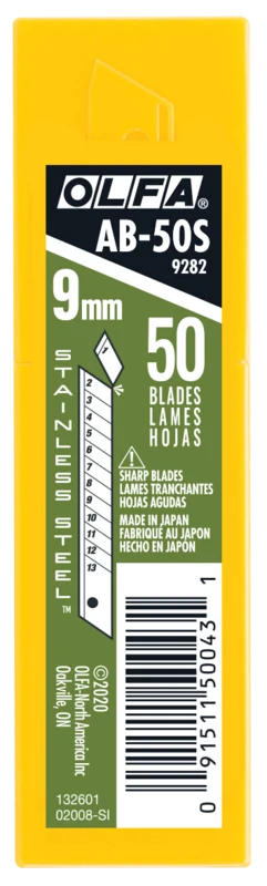 9mm AB-S Stainless Steel Snap Blades - 10 or 50 Pack - Image 3