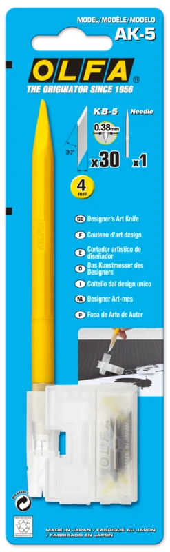 AK-5 Designer Graphic Art Knife with 30 Replacement Blades - Image 3