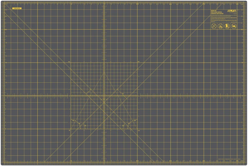 RM-MG-01/GRY 24”x36” Double-Sided Self-Healing Rotary Mat, Gray