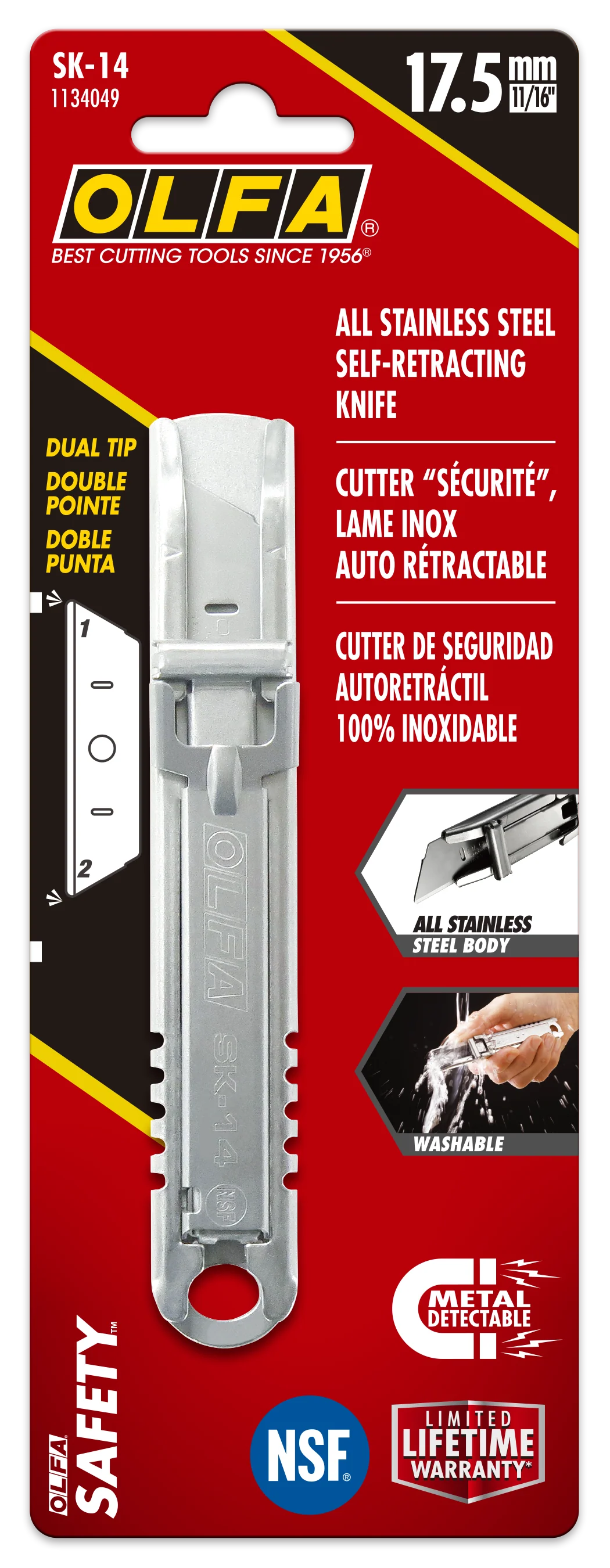 Semi-Automatic Stainless Steel Self-Retracting Safety Knife | SK-14 - Image 5